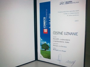 Cena CONECO 2013 čestné uznanie